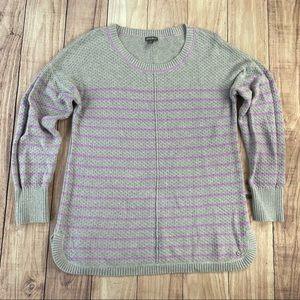 Eddie Bauer 100% Cotton Striped Sweater XL EUC